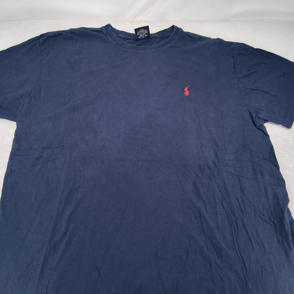 Polo By Ralph Lauren Crew Neck Short Sleeve Shirt Mens Size Large L Navy Blue